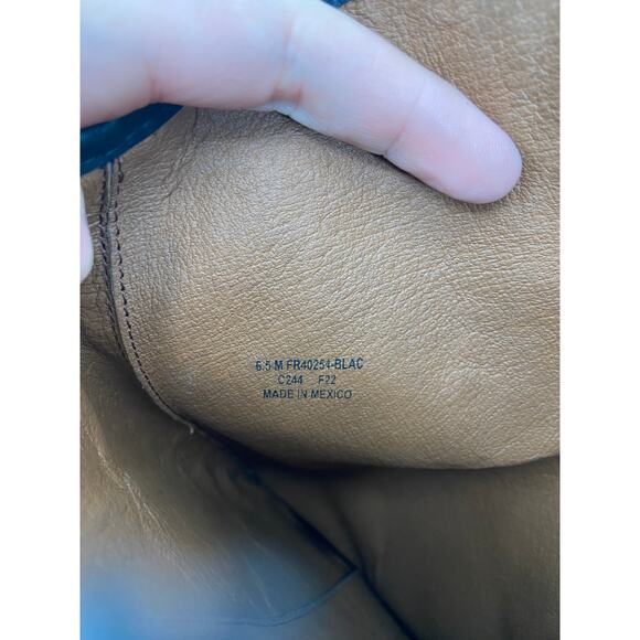 Frye Marissa Medallion Black Leather Riding Boots 6.5 M - Picture 6 of 7